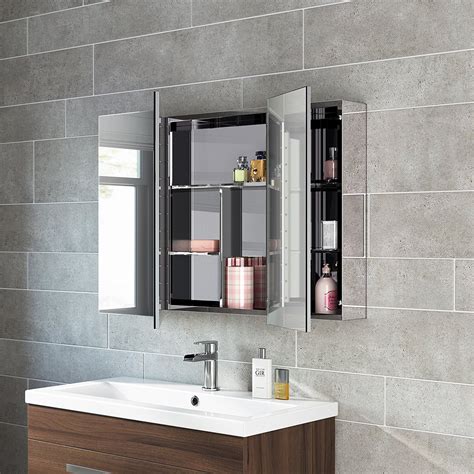 bathroom steel cabinet with mirror|bathroom cabinet with internal mirrors.